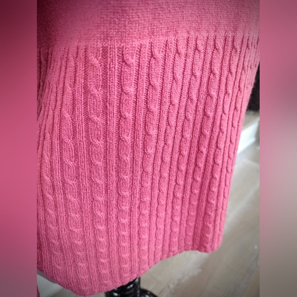 100% Cashmere Pink Sweater Women's Large Perfect Condition New York Avvenire - Picture 10 of 11